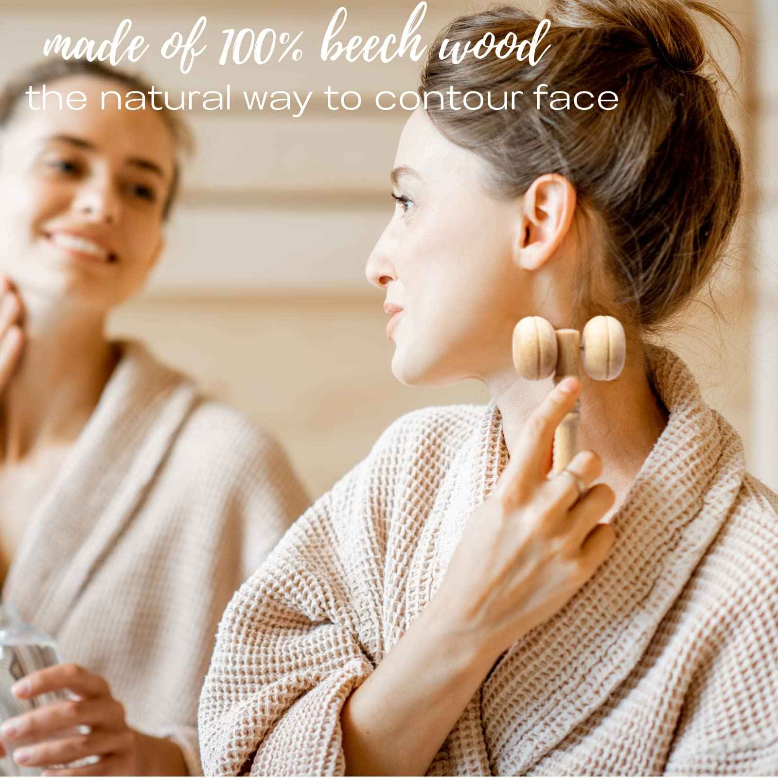 Allshow Wood Facial Therapy Kit, 7 Pcs Maderoterapia Facial Kit, Face Wood Therapy Set, Wooden Face Sculpting Set- Aging Wrinkles, Puffiness Facial Skin Massager