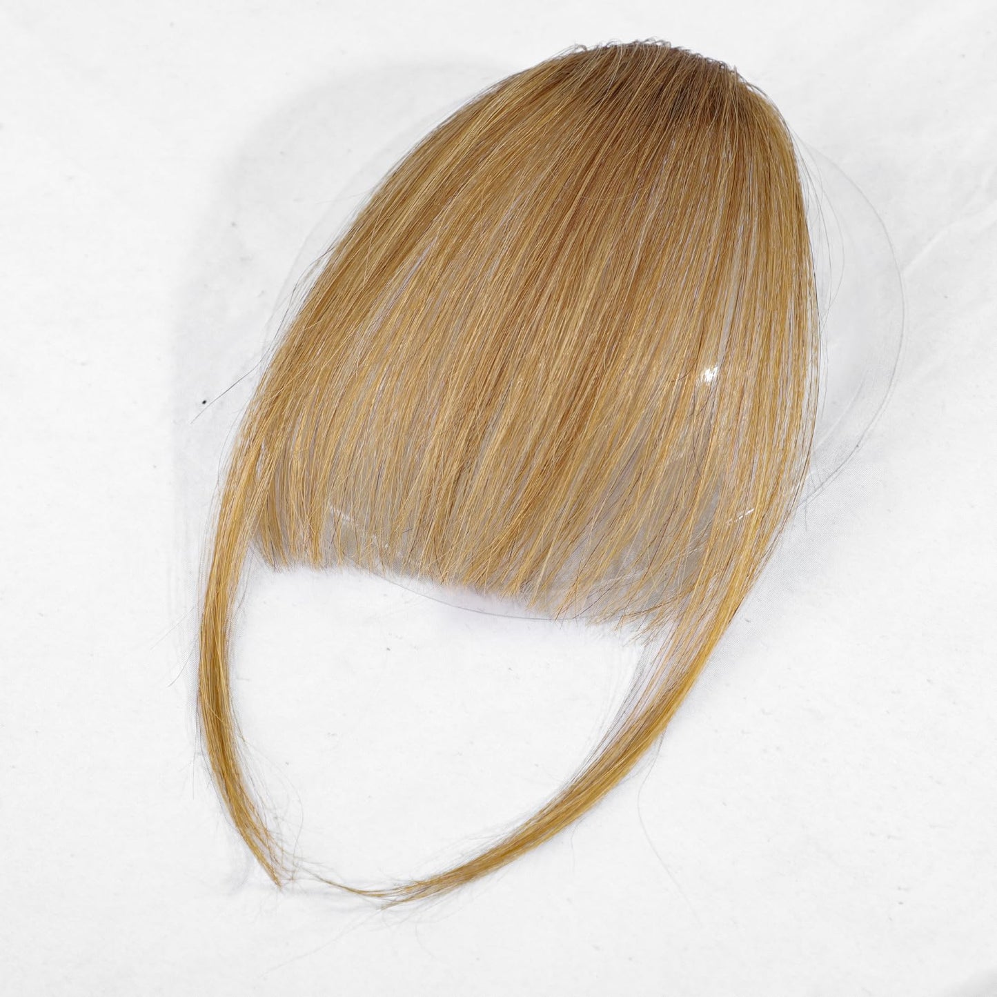 Rosooi Clip in Bangs 100% Human Hair Extensions Ash Blonde Air bangs hair clip Fringe with Temples for Women