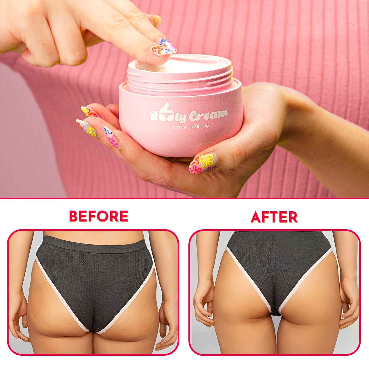 Thumbbutts Booty Firming & Lifting body cream, Bum & Firm Lotion for Women, Beauty Bum Cellulite Lotion, Butt Firming & Tightening body cream, Firm & Lift Booty Cellulite Butt Mask