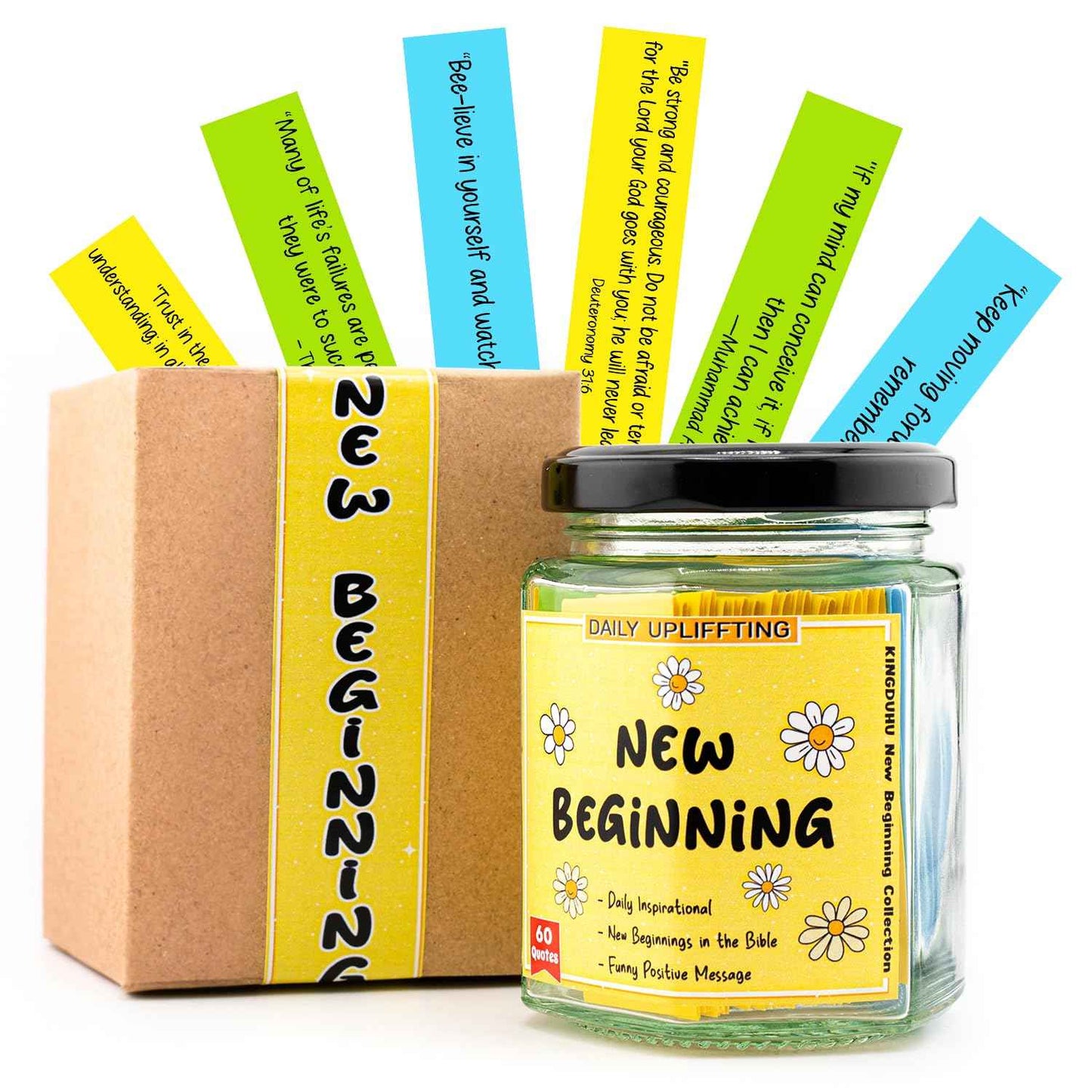 Kingduhu Graduation gifts for her/him, New Beginning Positive affirmations cards, College Dorm Decor, New Job Gifts, Farewell gifts for coworkers, Cool Things for College Students