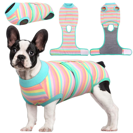 Kuoser Recovery Suit for Dogs Cats After Surgery, Professional Pet Recovery Shirt Dog Abdominal Wounds Bandages, Substitute E-Collar & Cone,Prevent Licking Dog Onesies Pet Surgery Recovery Suit