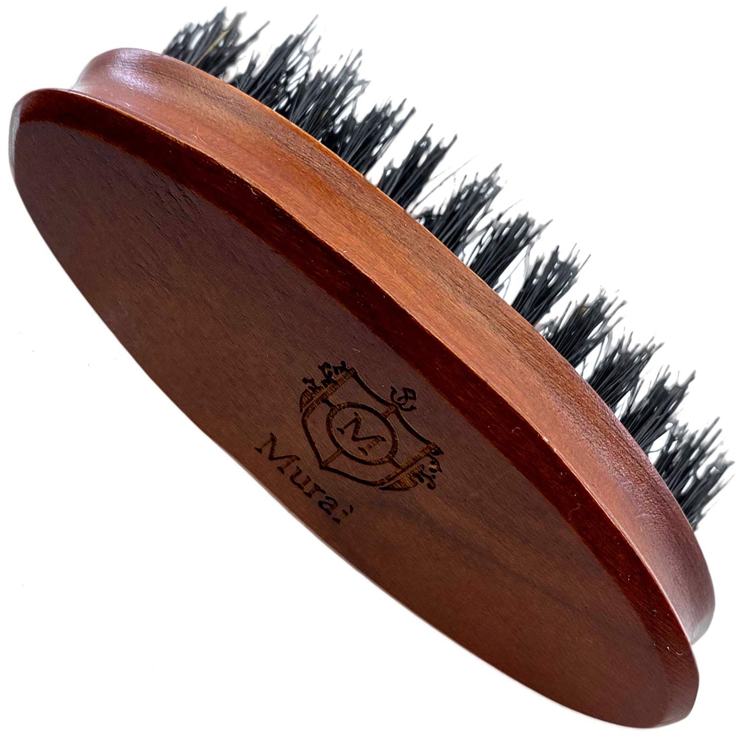 Murai by Giorgio GM4S Soft Boar Bristle Beard Brush - Travel Brush for Beard Care from the Murai Beard Kit for Men - The Refined Boar Bristle Brush for Mens Skin Care and Mens Grooming