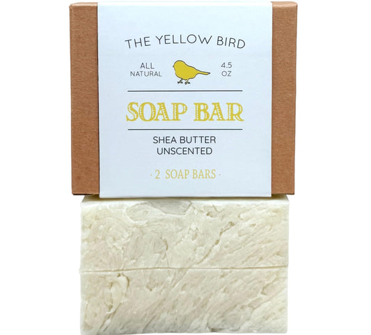 The Yellow Bird Natural Bar Soap (Unscented, 2 Bar Pack)