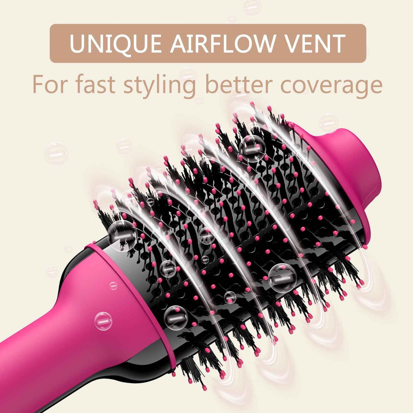 Hair Dryer Brush Blow Dryer in One, Upgraded 4 in 1 Hair Dryer and Styler Volumizer with Negative Ion Anti-frizz Ceramic Titanium Barrel Hot Air Hair Straightener Brush