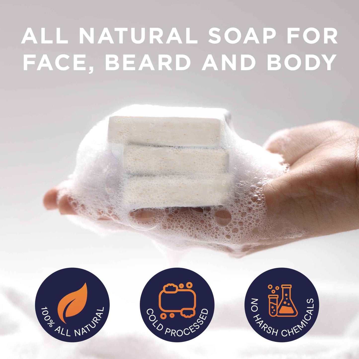 Mr. Tropical Cedar Citrus Natural Scent Handmade Organic, Essential Oils Men's Soap Bar Beard Body, Face Wash Bath Nourishing Bar Soap - 5.5 Ounce - Pack of 3