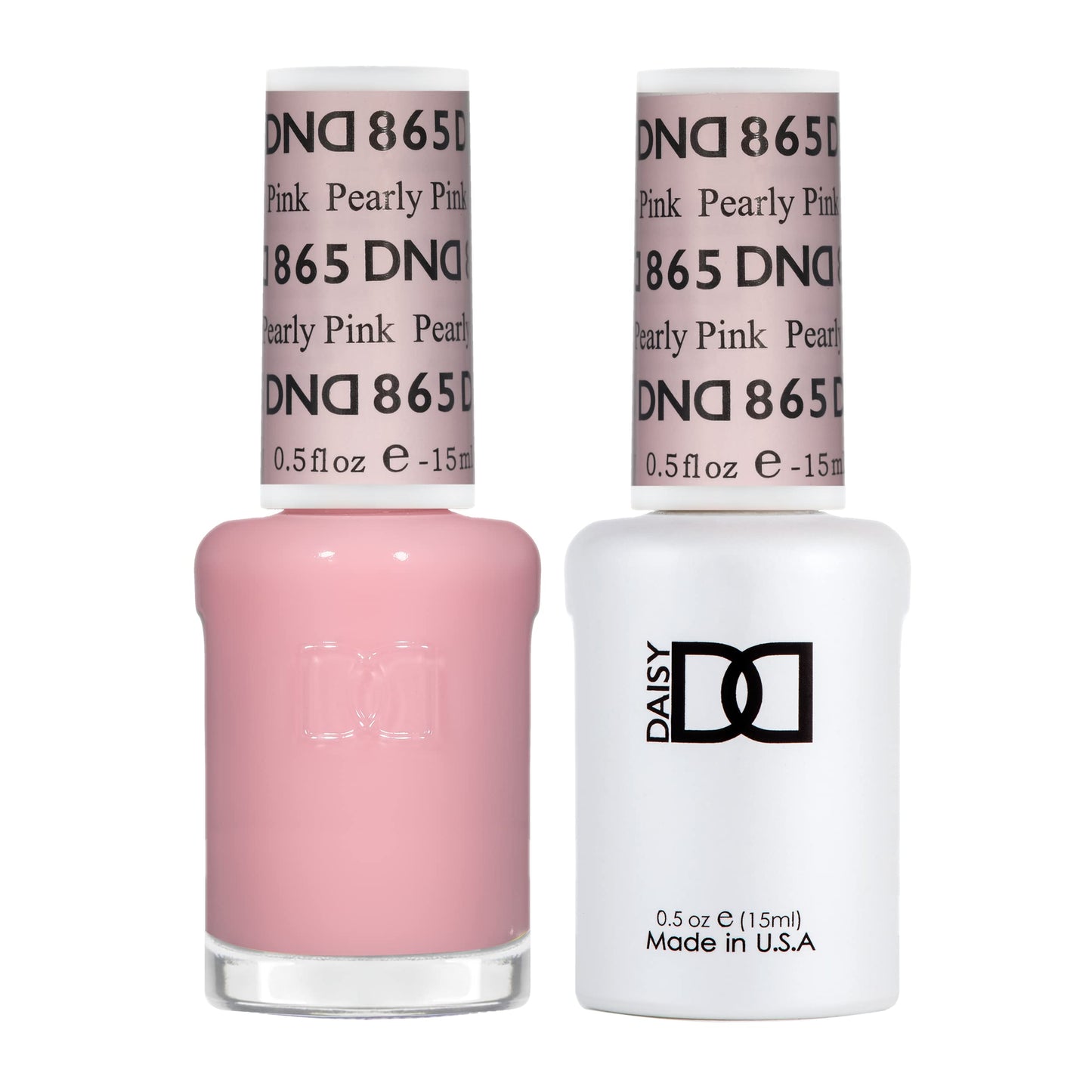 DND Gel Polish Set, Sheer Collection, UV/LED Gel Polish and Air Dry Nail Lacquer, Matching Chip-Free Polish Duo, 865 Pearly Pink, 0.5 Fl Oz