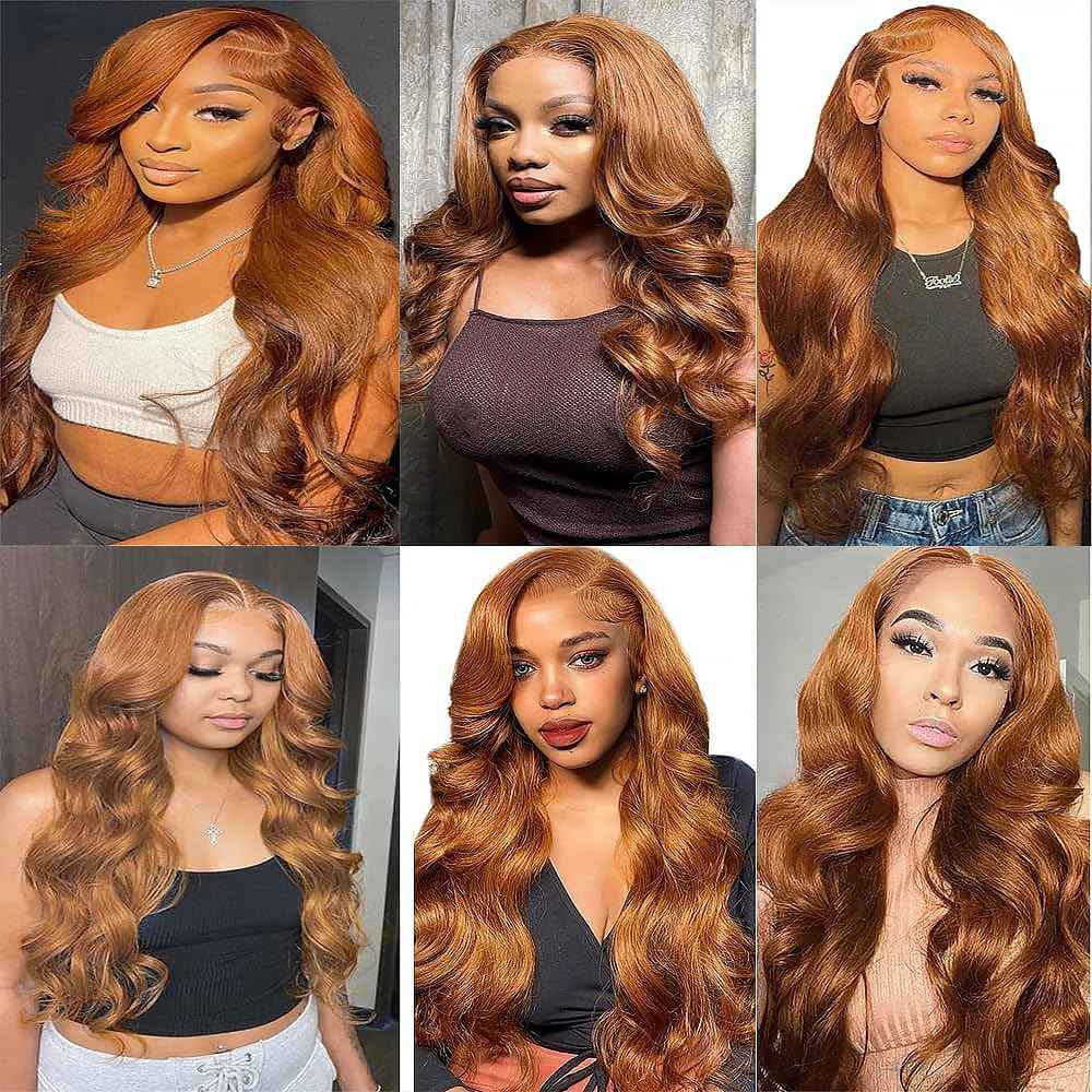 Body Wave Human Hair Bundles 14 16 18 Inch #30 Light Brown Bundles Human Hair 12A Unprocessed Native Virgin Hair 100/PC 3 Extensions Wet and Wavy Weave for Women