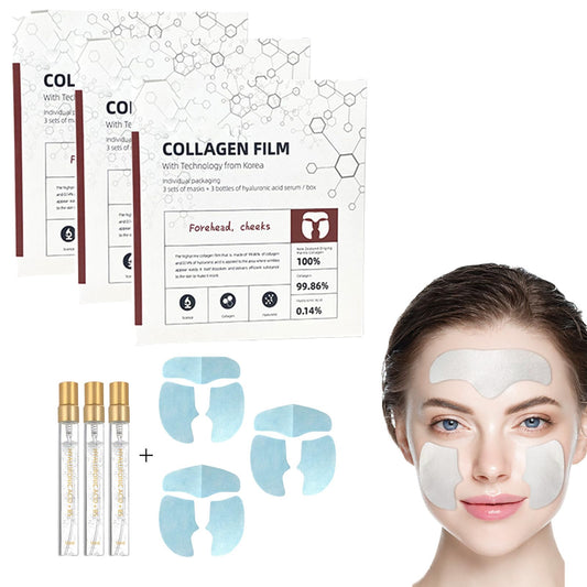 Skynpure-Pure Collagen Films, Collagen Supplement Film, Melting Collagen Film, Highprime Collagen Film for Face, With Protein Essence (9 facial masks + 9 bottles of essence water)