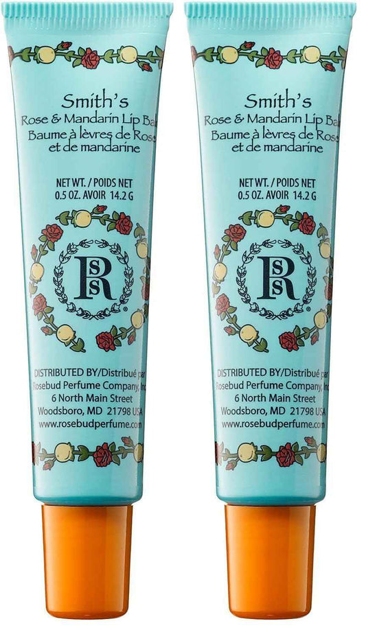 Rosebud Perfume Co. 1678663 Mandarin and Rose Lip Balm Tube 0.5 oz (Pack of 2)