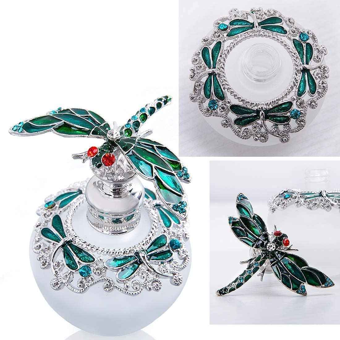 Dragonfly Glass Perfume Bottle and Hanging Crystal Suncatcher Pendant3