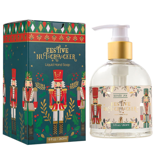 ROMIIE ZOI Christmas Liquid Hand Soap with Gift Box - The Nutcracker, Infused with the Nutcracker Aroma - 260ml/ 9 fl.oz