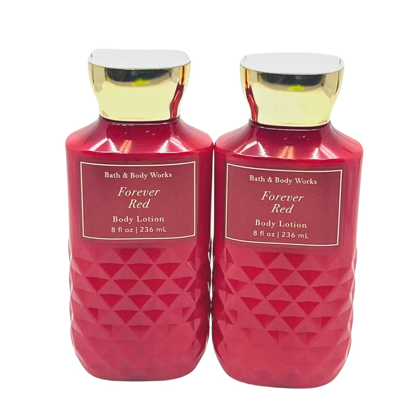 Bath & Body Works Daily Nourishing Body Lotion, Set of 2, 8oz Each (Forever Red)