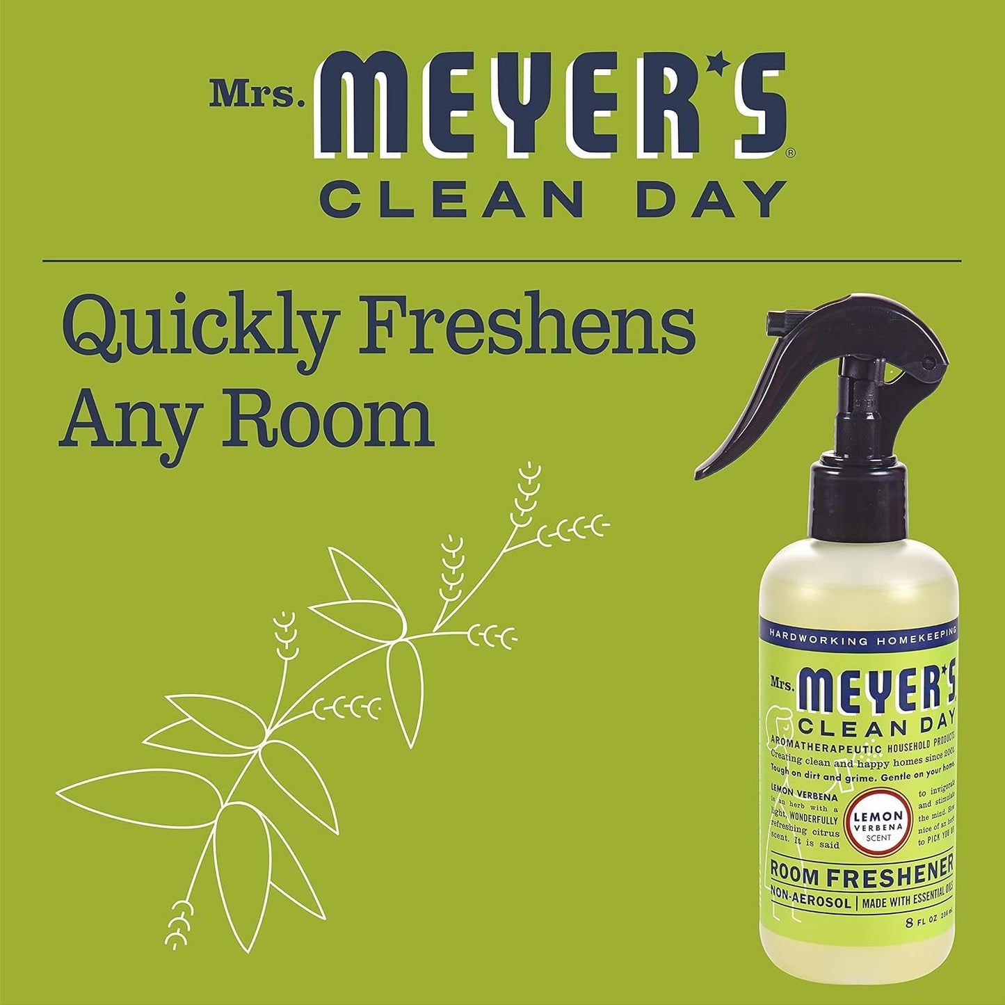 Mrs. Meyers Room Freshener - Lemon Verbena - Case of 6-8 oz