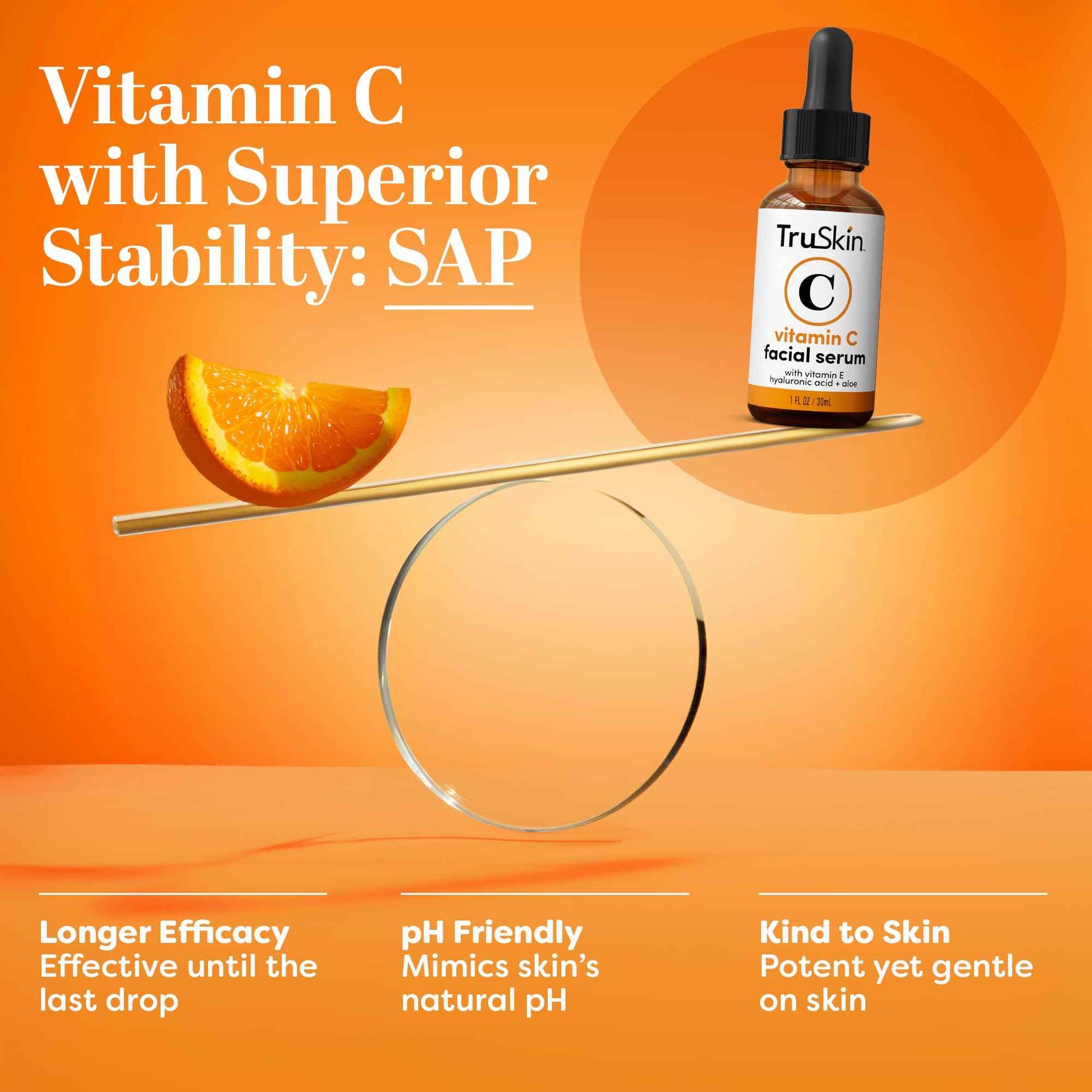 TruSkin Vitamin C Serum & Liquid Exfoliant Duo – Vitamin C Face Serum 1oz & AHA, BHA, PHA Liquid Exfoliant 4.2oz for Brighter, Smoother Skin