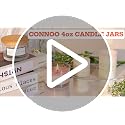 CONNOO 15 Pack 4oz Clear Glass Candle Jars with Bamboo Lids