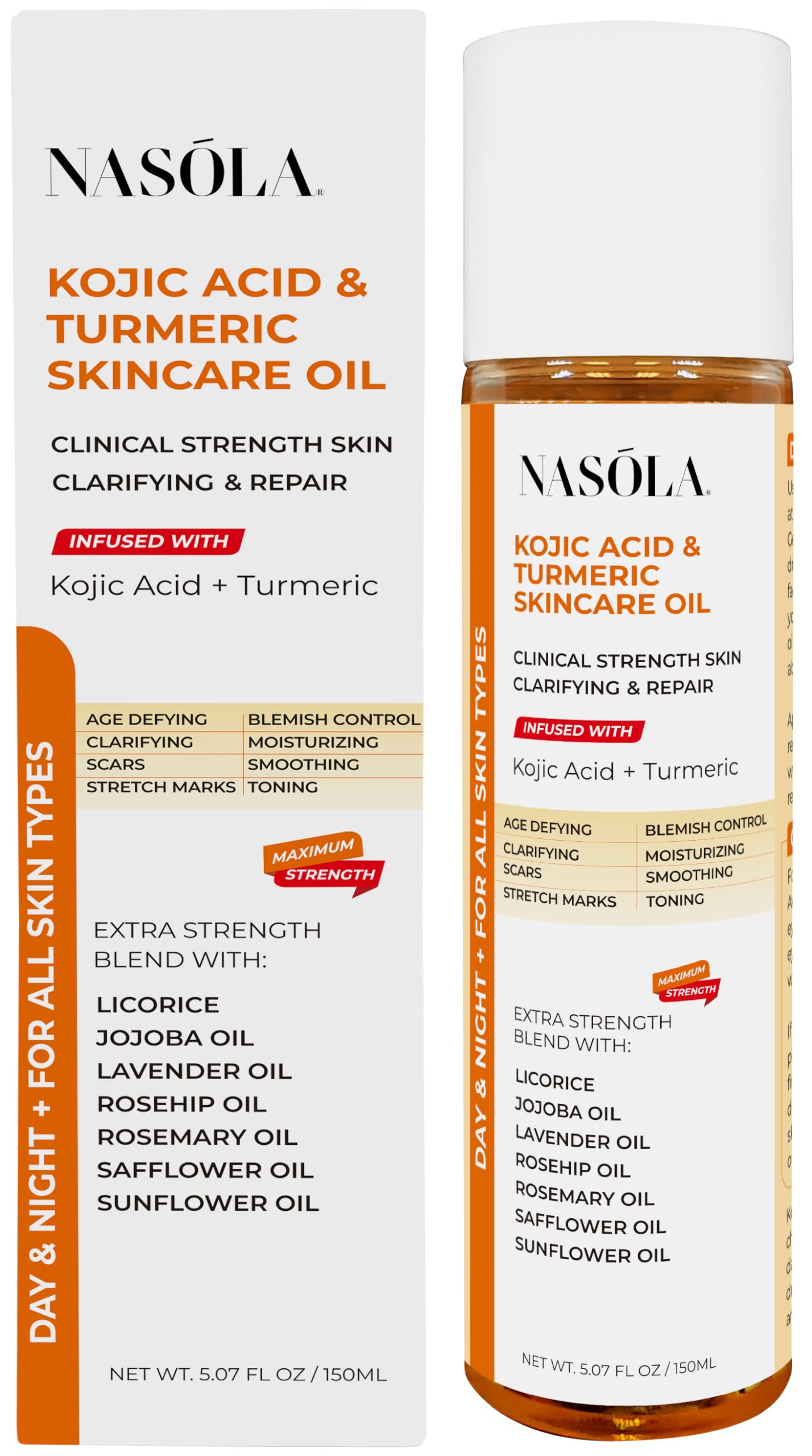 Nasola Kojic Acid Turmeric Skincare Bio Pure Oil