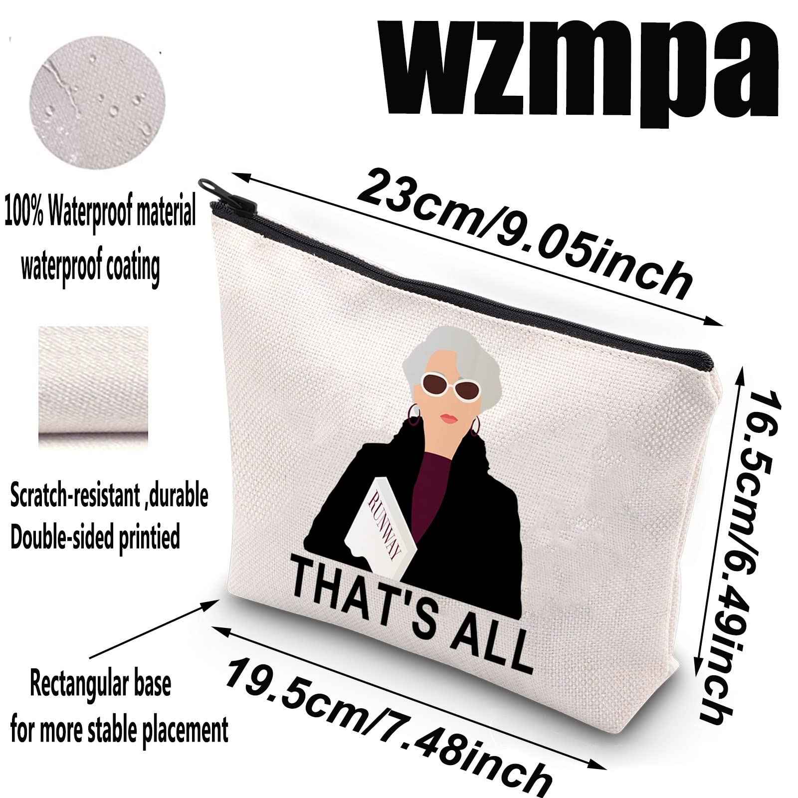 WZMPA Movie Fans Cosmetic Makeup Bag Movie Fans Gift That's All Makeup Zipper Pouch Bag For Women Girls(That's All)