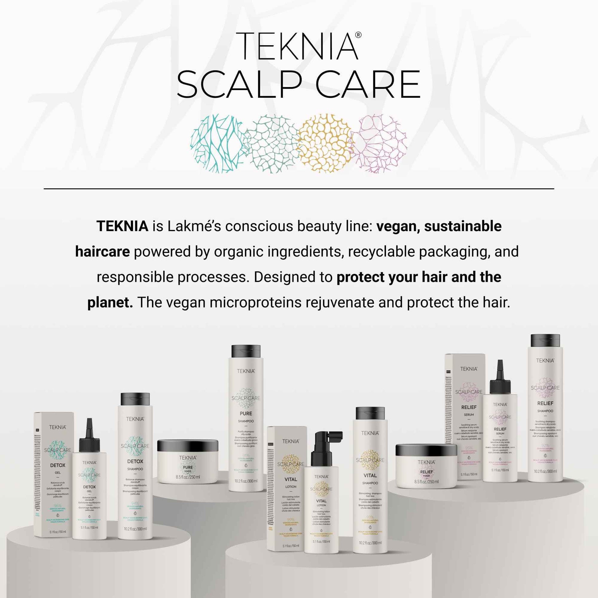 LAKMÉ Teknia Scalp Care Detox Balance Detoxifying Shampoo, Anti Dandruff Shampoo & Scalp Detox, 10.2 Fl Oz