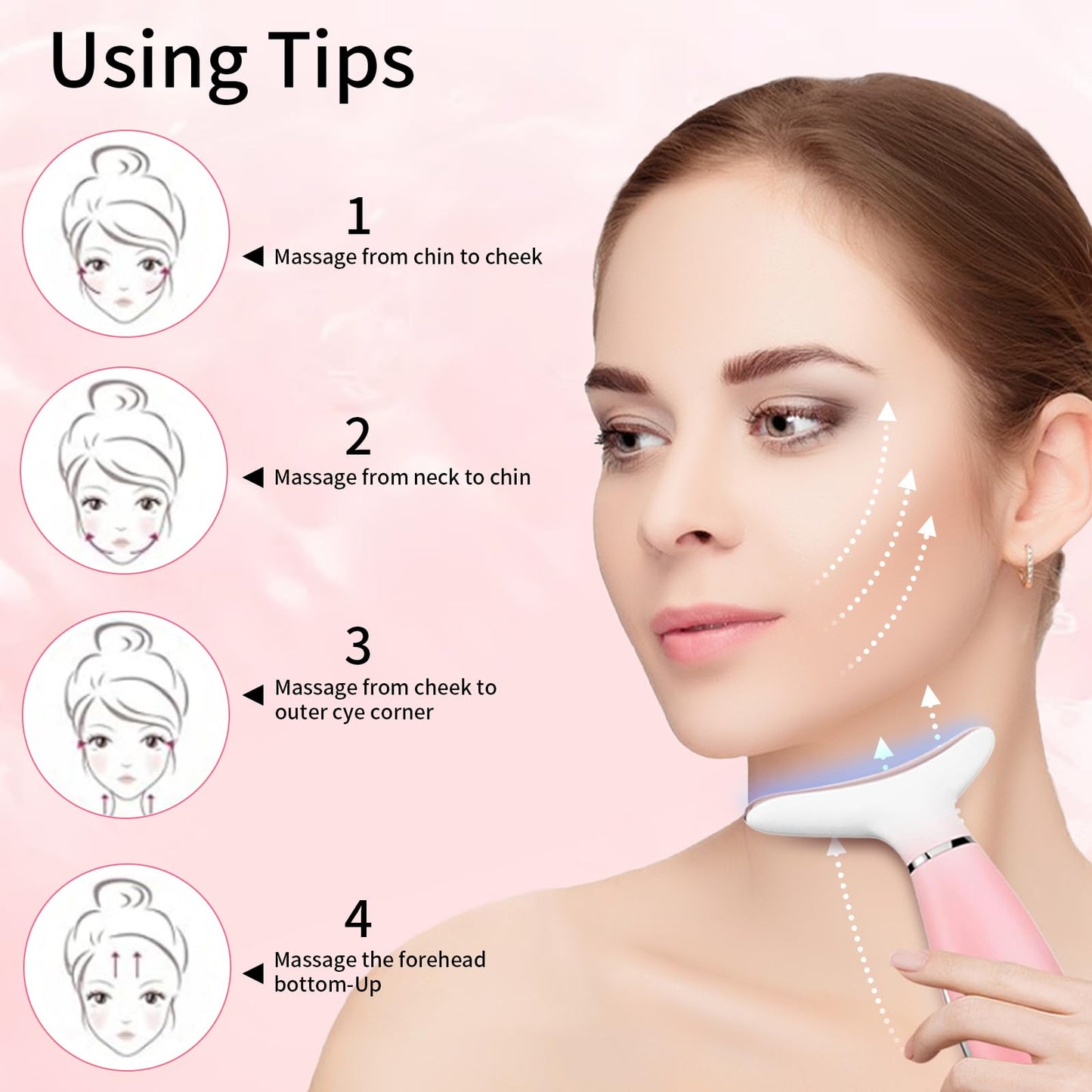 Face Neck Tool for Skin Care,3 in 1 Portable Face Neck Beauty Device for Skin Massager