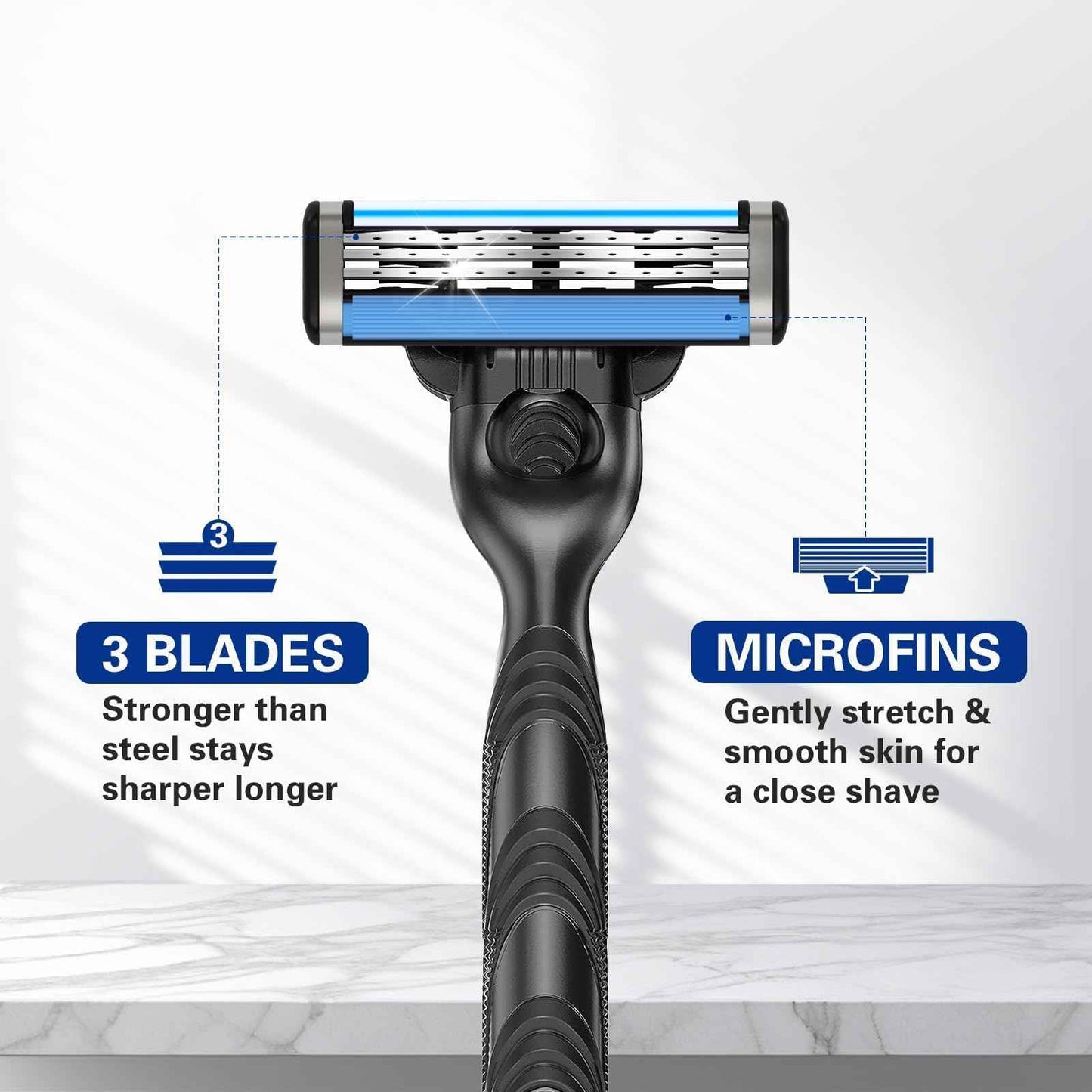 Mach 3 Razor Refills for Men, 16 Count Razor Blade Refills