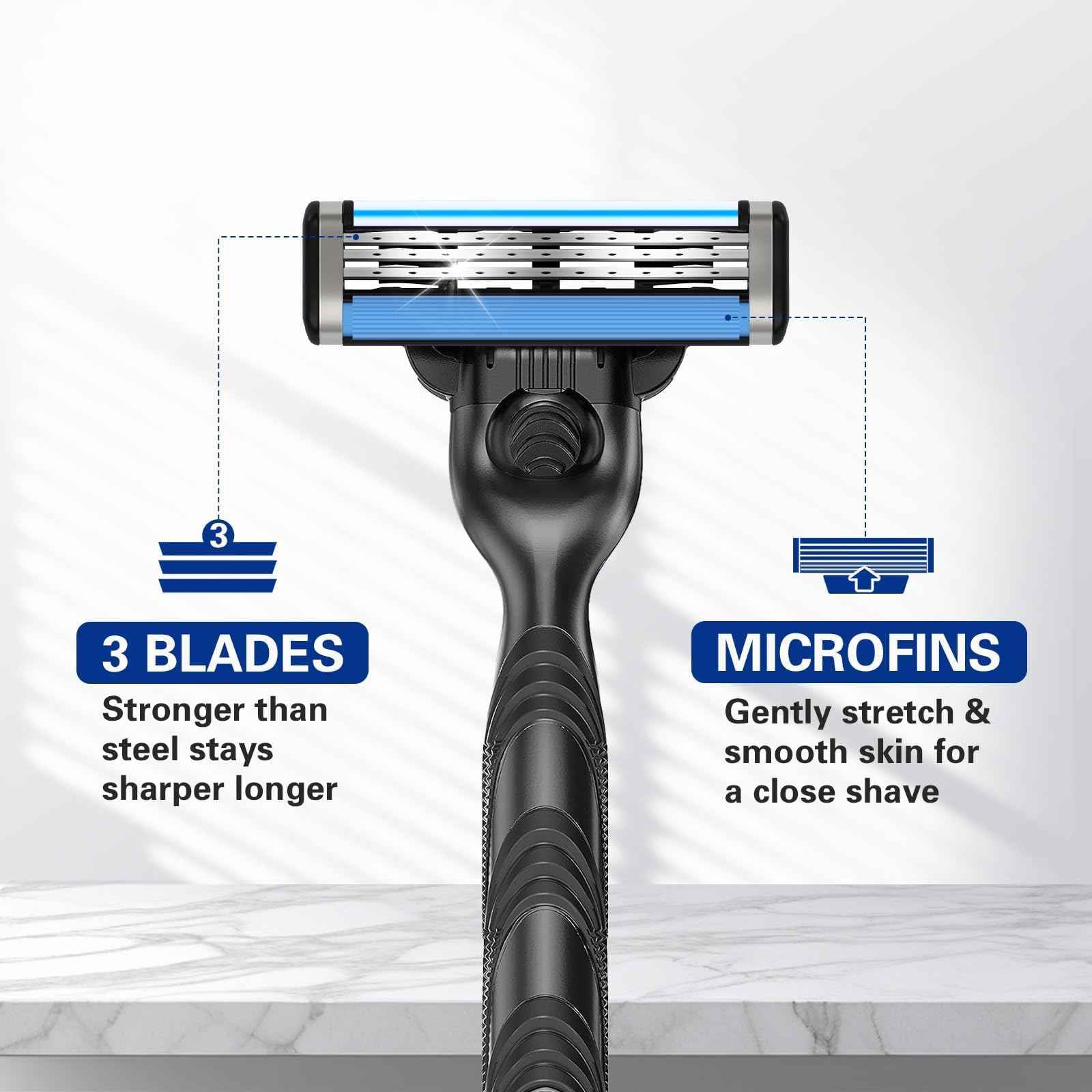 Mach 3 Razor Refills for Men, 16 Count Razor Blade Refills