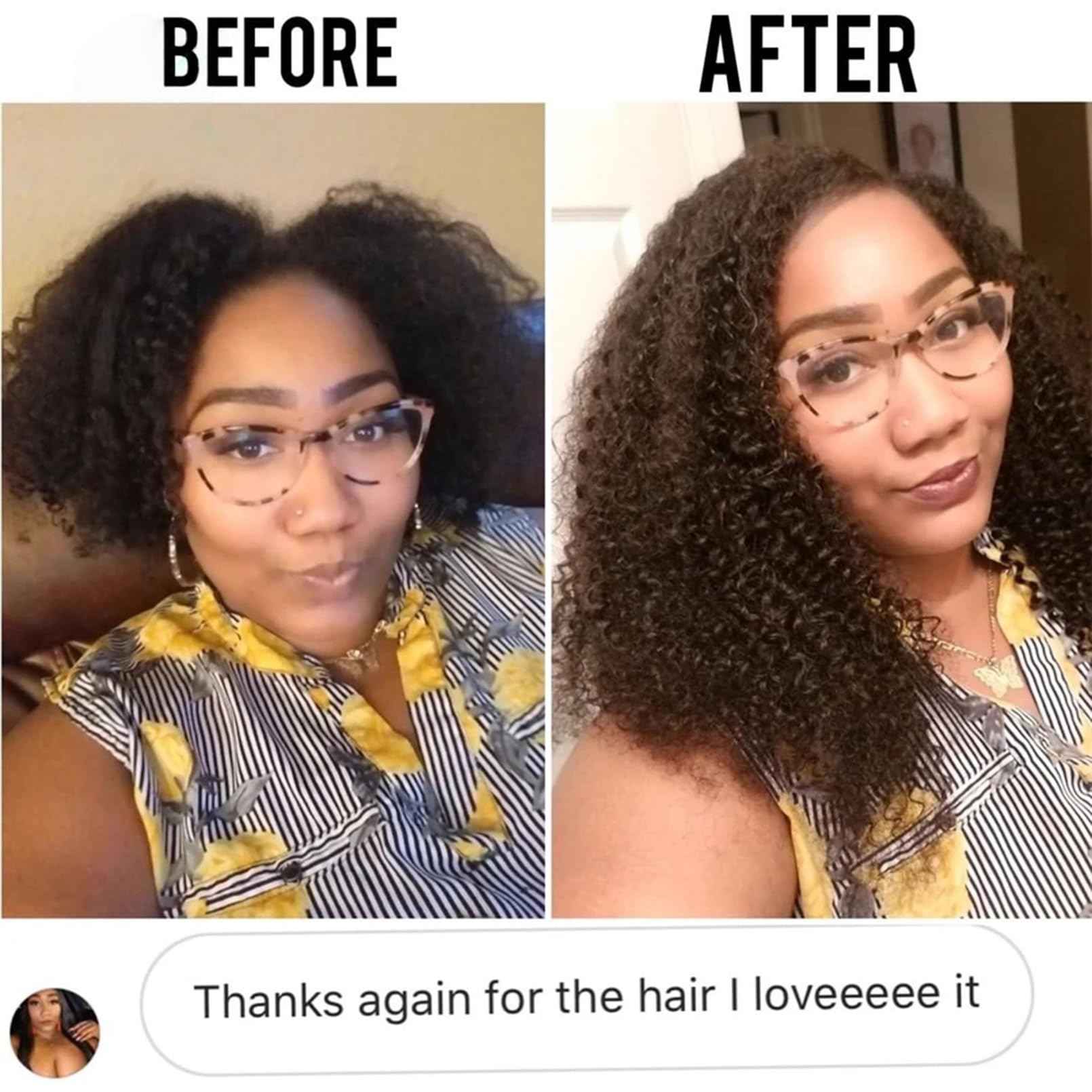 PangDongLai Afro Kinky Curly Clip In Hair Extensions Brazilian Virgin Human Hair 4B 4C Kinky Curly Clip Ins Hair Extensions 8pcs 18 Clips Natural Black Color for Daily Use (16inch)