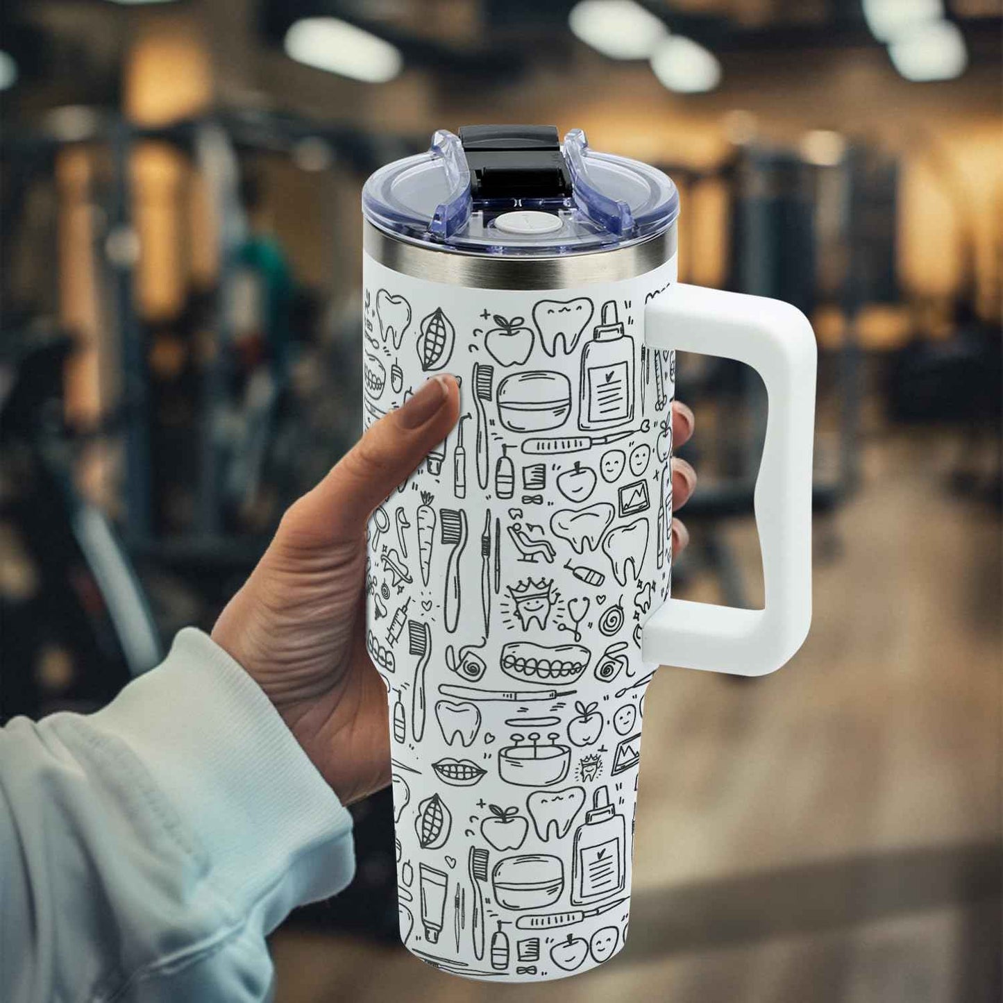 4LIEUBASMI 40 Oz Dental Laser Engrave Tumbler, Dentist Appreciation Gifts for Men and Women - Christmas Birthday Retirement Gifts for Dentists, Coworkers, and Friends