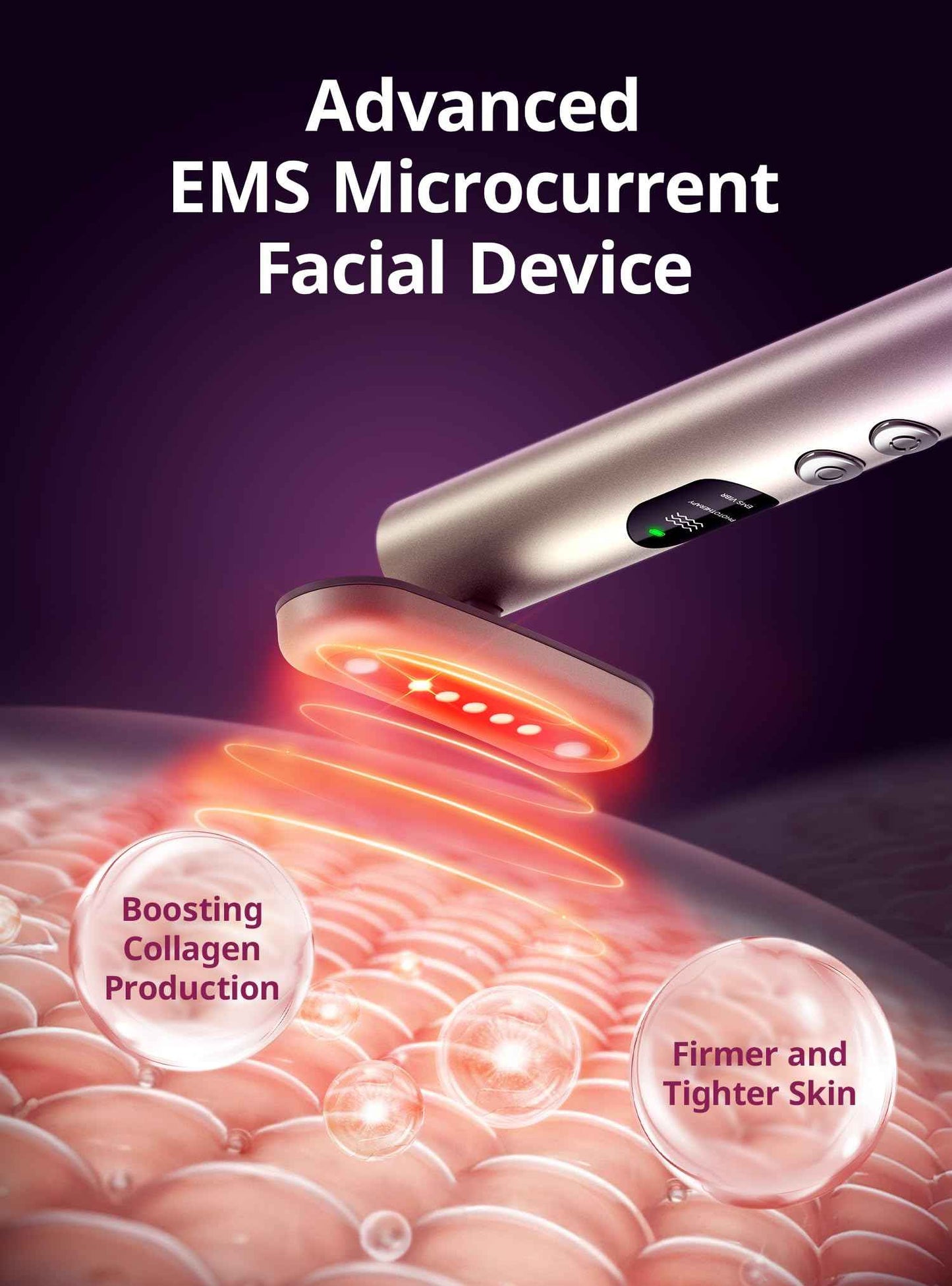 Red-Light-Therapy-for-Face,9 in 1 LED Light Therapy Eye Equipment for Skin Care, Red Light Therapy Face Massager Eye Beauty Skincare Rejuvenation Tool Microcurrent Facial Device Gift for Women at Home