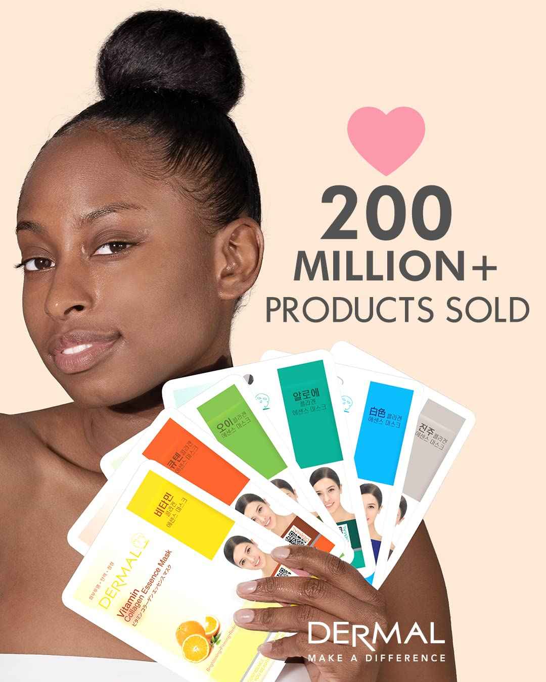 DERMAL 39 + 16 A Combo Pack Collagen Essence Full Face Facial Mask Sheet