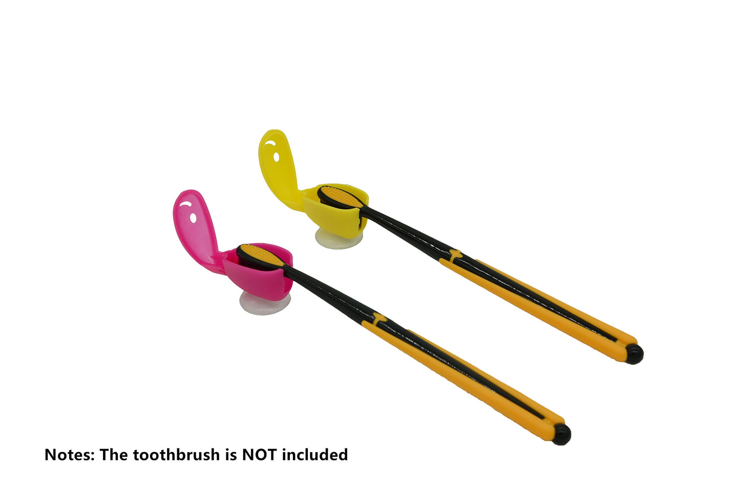 Excelity Set of 4 Travel Toothbrush Head Cover Cap with Suction Cup