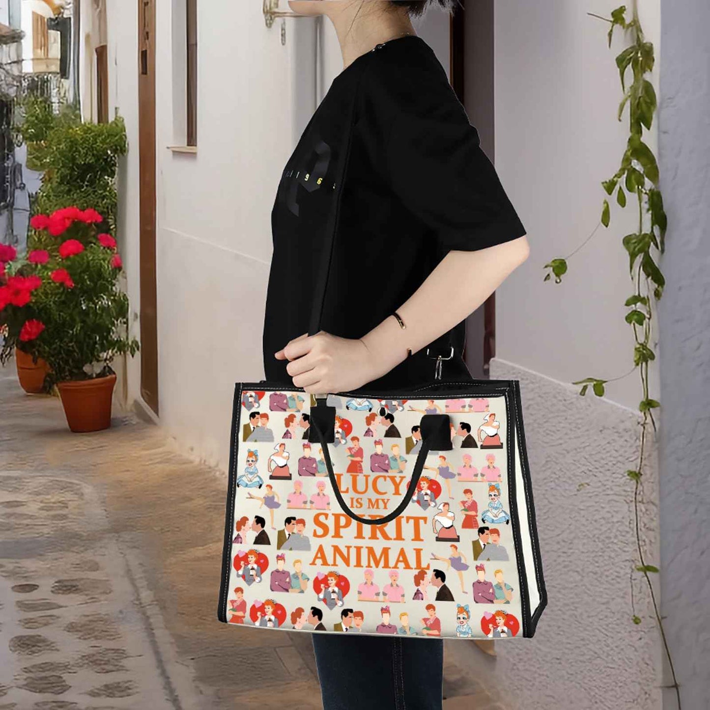 WZMPA Funny Lucy Fans Cosmetic Bag Lucy TV Show Fans Gift Lucy Is My Spirit Animal Zipper Pouch Makeup Bag For TV Series Fans (LUCY Spirit BG)