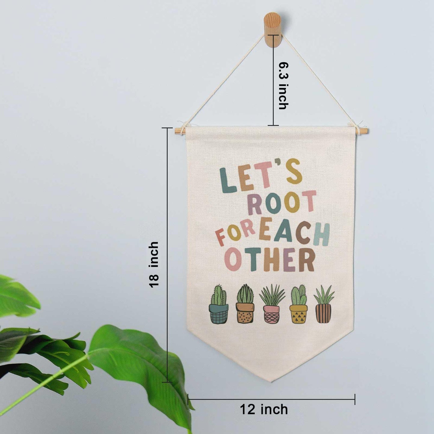 Let's Root For Each Other Sign, Boho Classroom Decor, Playroom Wall Banner Art, Classroom Poster, Homeschool Decor, Motivational Inclusive Class Banner, Classroom Sign