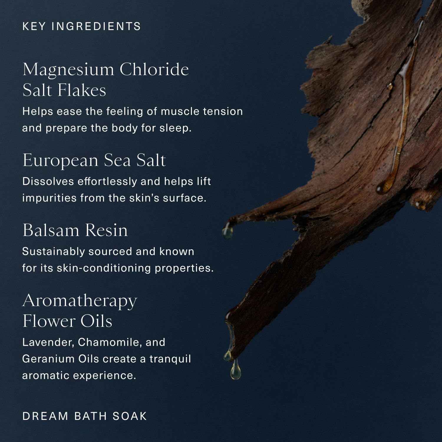 Oak Essentials Dream Bath Soak | Magnesium & European Sea Salt with Lavender, Chamomile & Geranium | Soothing, Restorative Bath Salts, 10 Oz