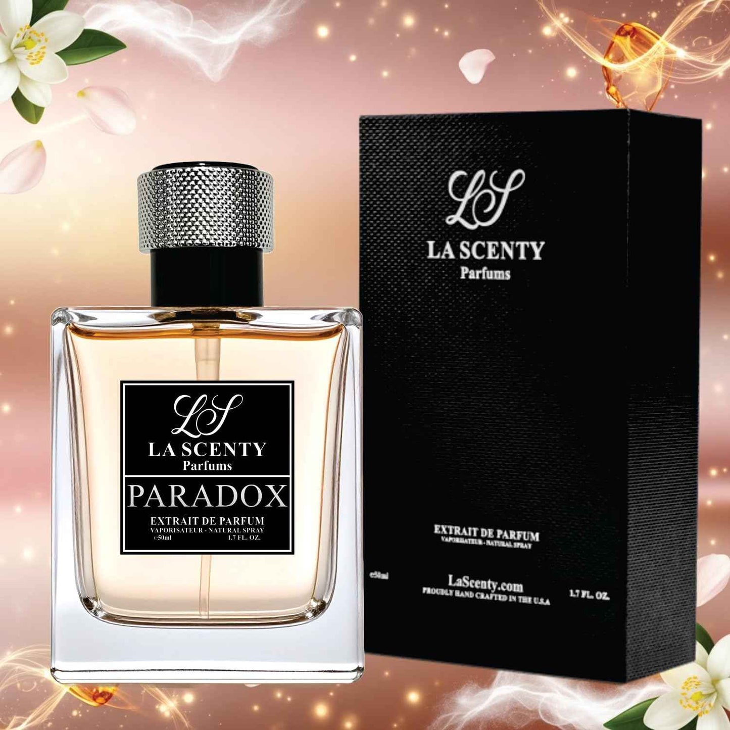 LaScenty Paradox | Comparable to PARADOXE for Women (1.7oz / 50ml) | Extrait de Parfum | Long-Lasting Soft Floral Amber Scent | Signature Feminine Luxury Fragrance