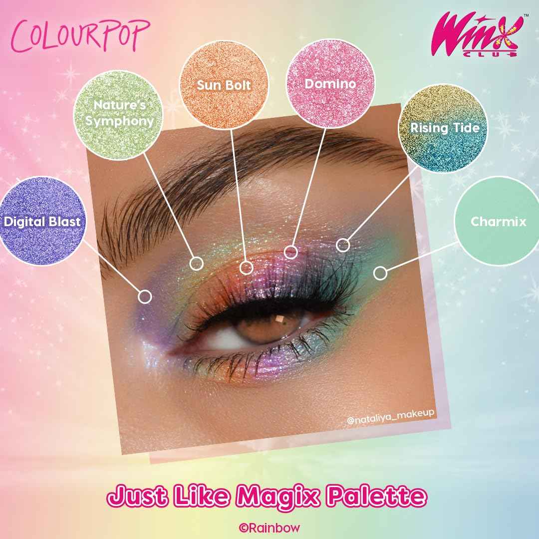 ColourPop Winx Club Shadow Palette - Pastelle Palette with Metallic and Matte Finishes - High-Pigment Makeup with a Long-Wearing Formula - Just Like Magix (0.58 oz)
