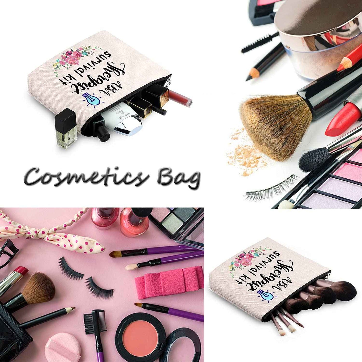 Generic WCGXKO ABA Therapist Survival Kit Zipper Pouch Makeup Bag Gift for ABA Therapist Behavior Therapist (ABA Survival Kit)