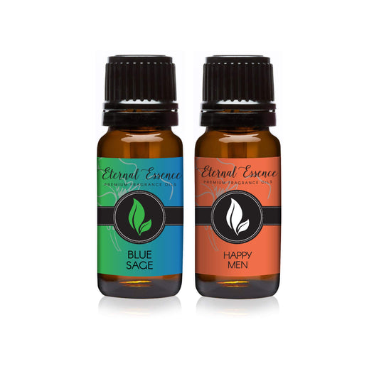 Pair (2) - Blue Sage & Happy Men - Premium Fragrance Oil Pair - 10ML