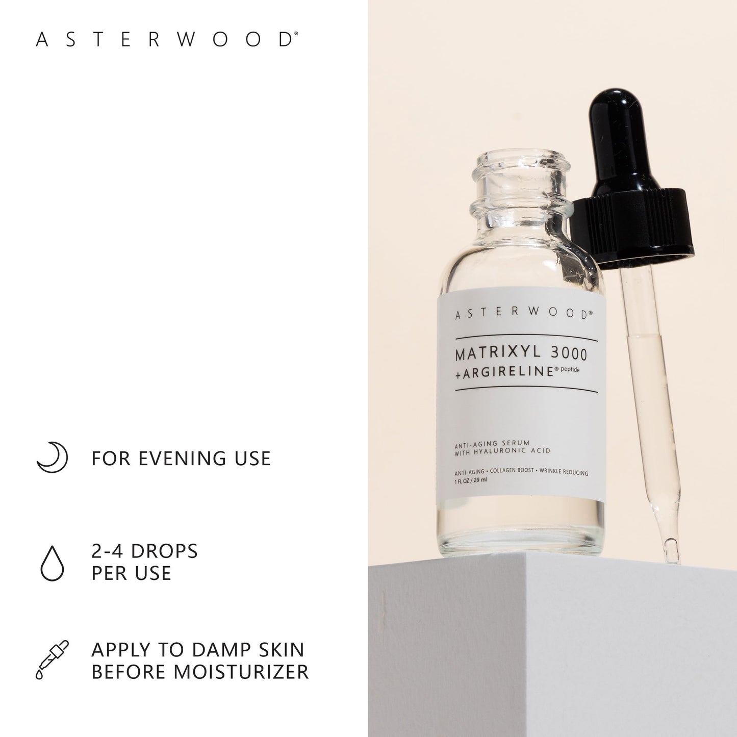 Asterwood Matrixyl 3000 + Argireline Serum 1 oz + 10% Niacinamide Serum 1 oz