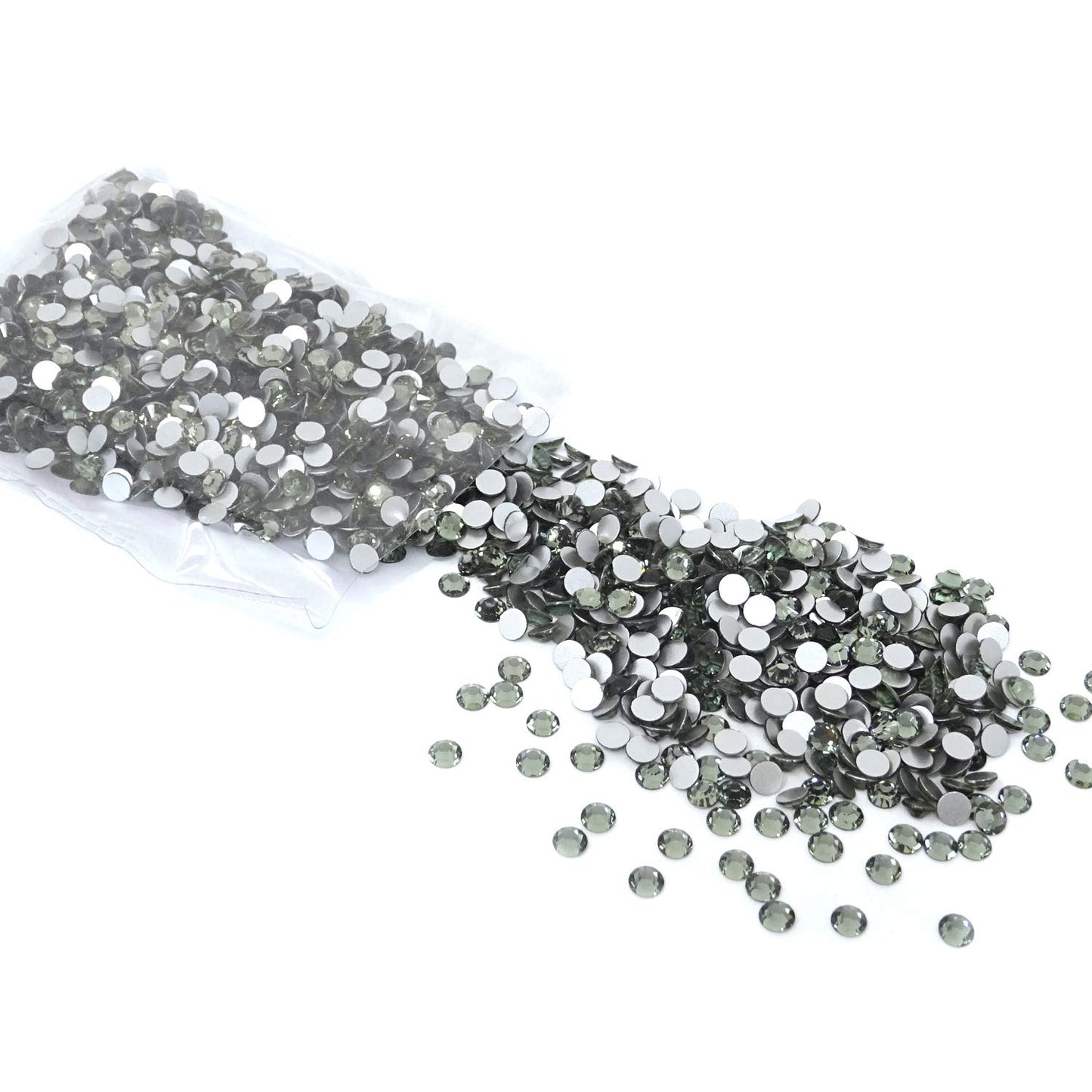 Honbay 1440PCS 5mm ss20 Sparkly Round Flatback Rhinestones Crystals, Non-Self-Adhesive (Gray)