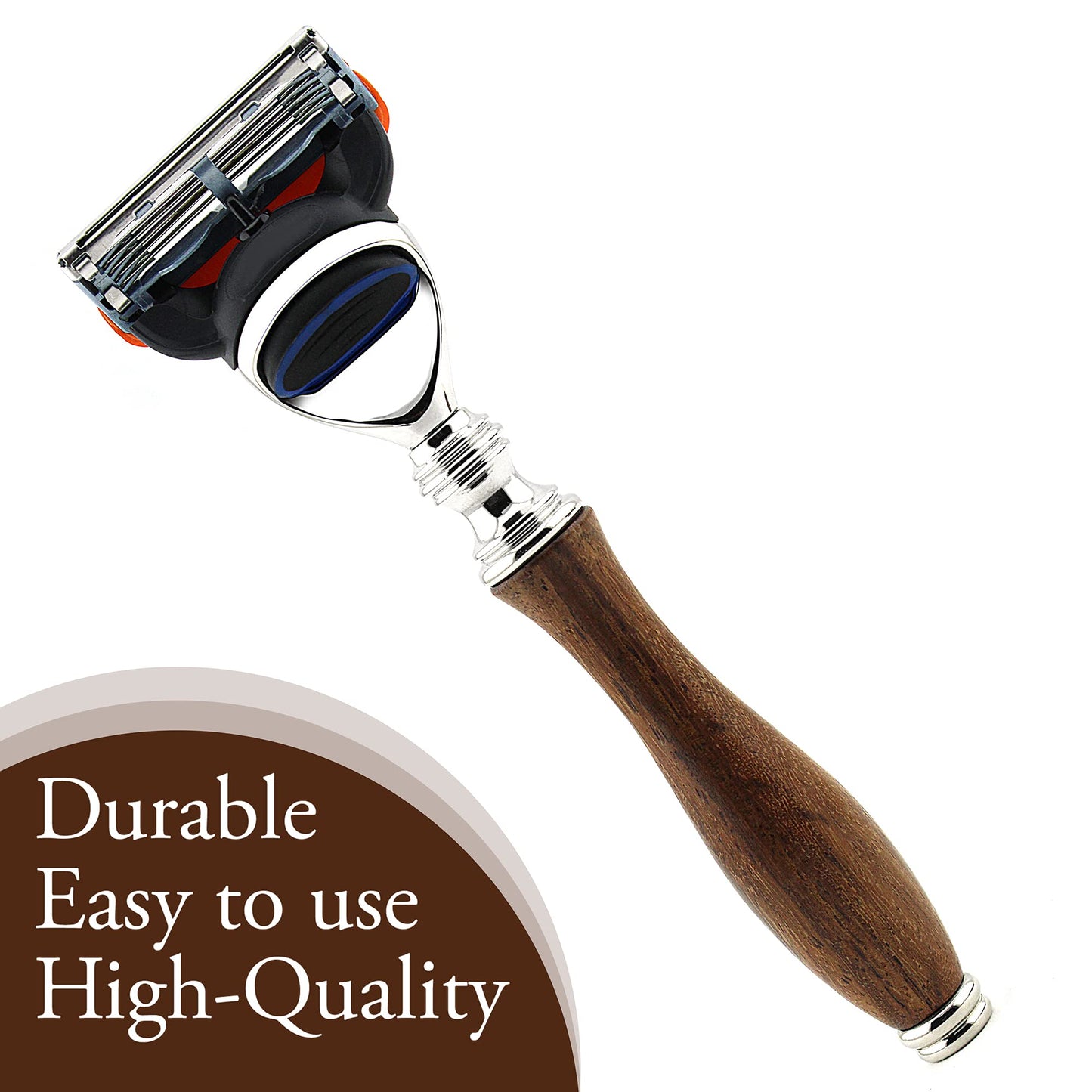 Haryali London Mens Shaving Razor with Wood Handle Perfect Razor