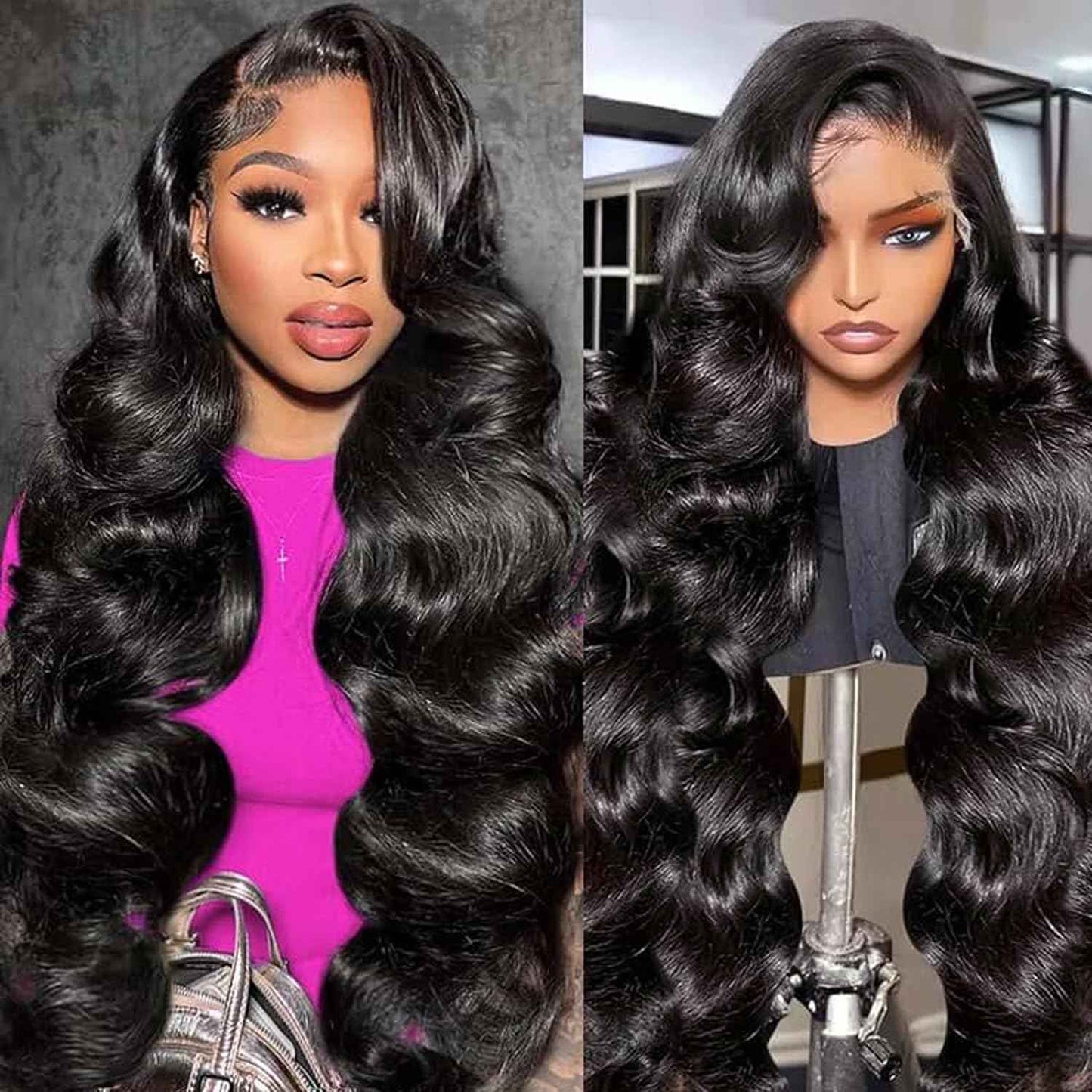 VNFM 8inch Bob Wig Human Hair Short Body Wave Lace Front Wigs Human Hair 13X4 HD Lace Frontal Wig Human Hair Pre Plucked Bob Wigs for Women