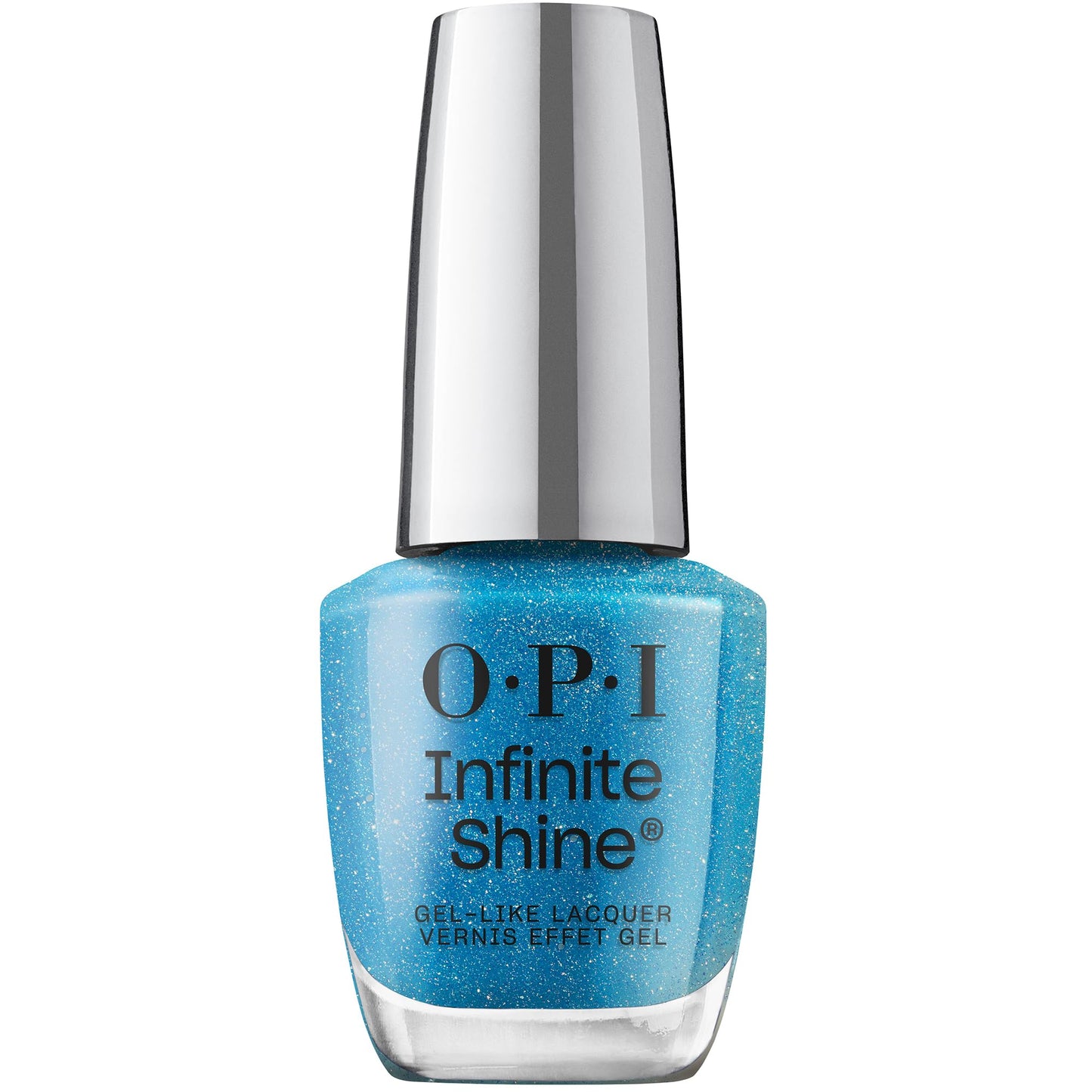 OPI Infinite Shine Long-Wear Cool Shimmer & Bright Opaque Finish Blue Nail Polish, Up to 11 days of wear & Gel-Like Shine, Summer '24, My Me Era Collection, I Deserve the Whirl, 0.5 fl oz