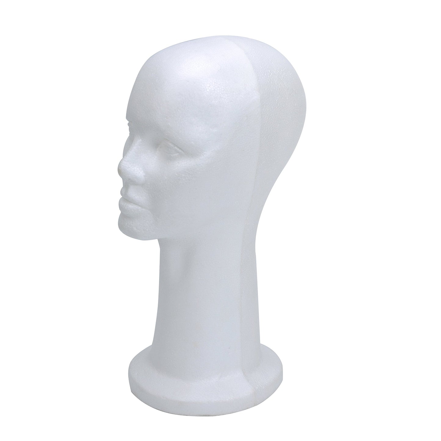 BHD BEAUTY 15" Styrofoam Foam Mannequin Manikin Display Head Wig Hat Stand White Foams Sale