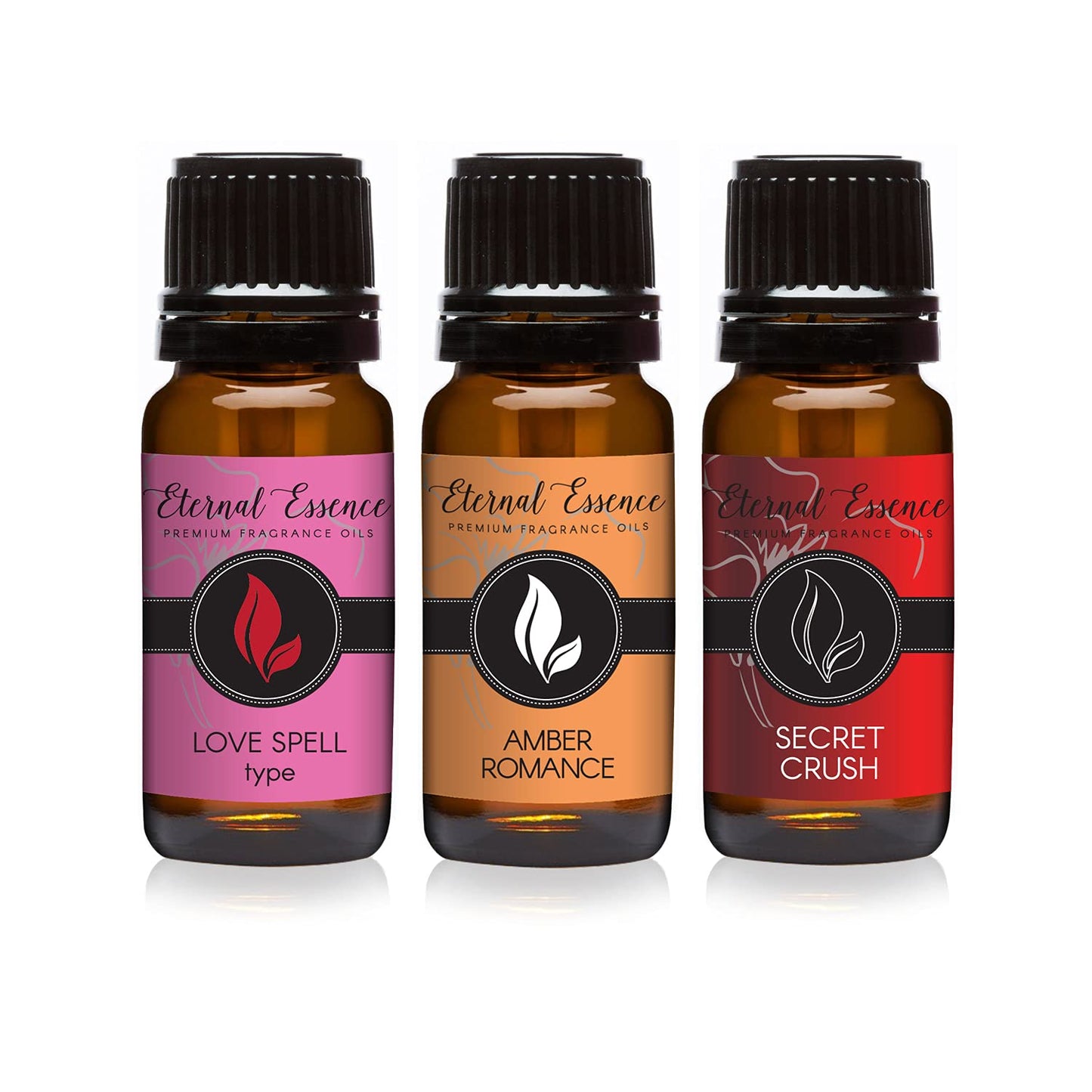 Trio (3) - Amber Romance, Secret Crush & Love Spell - Premium Fragrance Oil Trio - 10ML