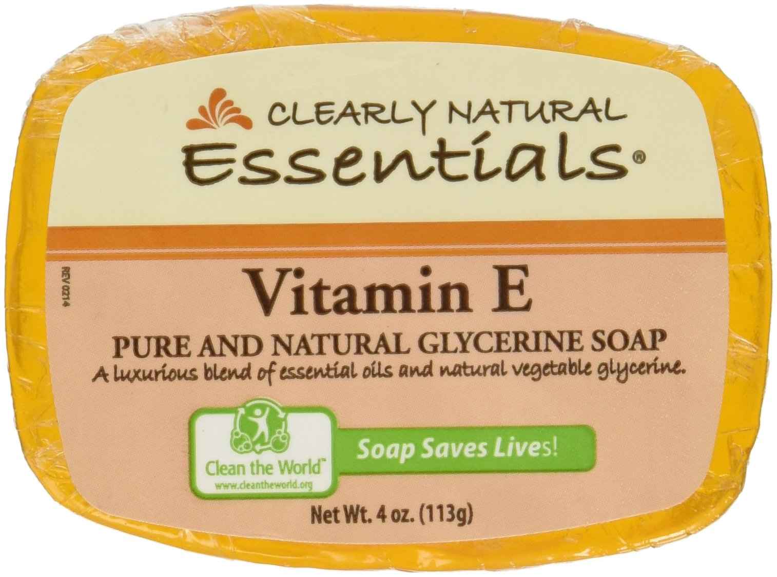 CLEARLY NATURAL BAR SOAP,GLYCERINE,VIT E, 4 OZ, 6 pack