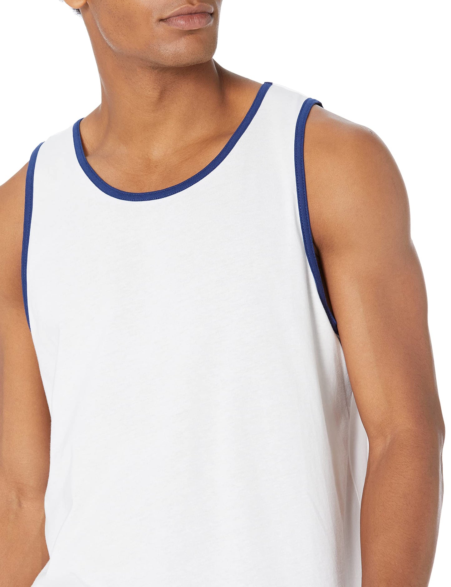 Amazon Essentials Men's Regular-Fit Tank Top, White, X-Small