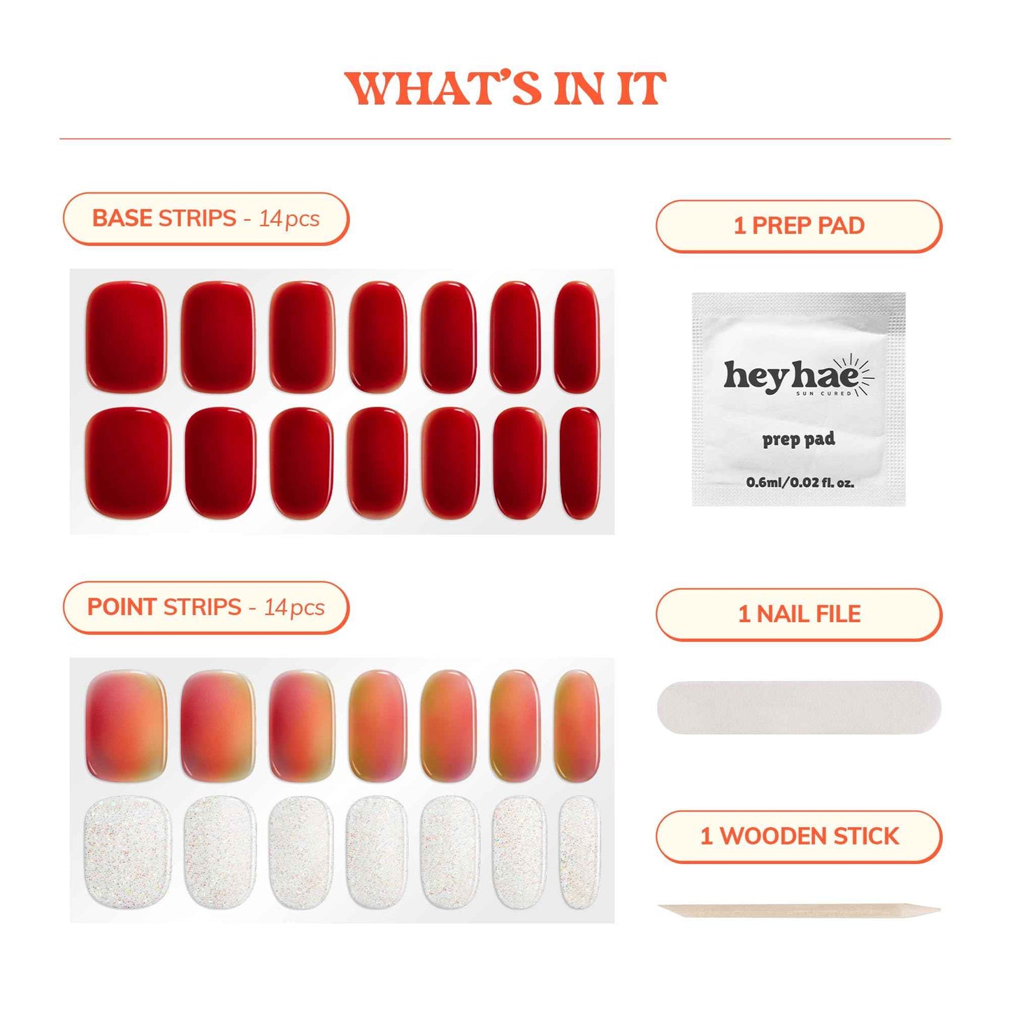 Heyhae Essentials Bundle - Semi Cured Gel Nail Strips (Hey, You're a Boss Babe) + Got To Go Remover [2 Pack]