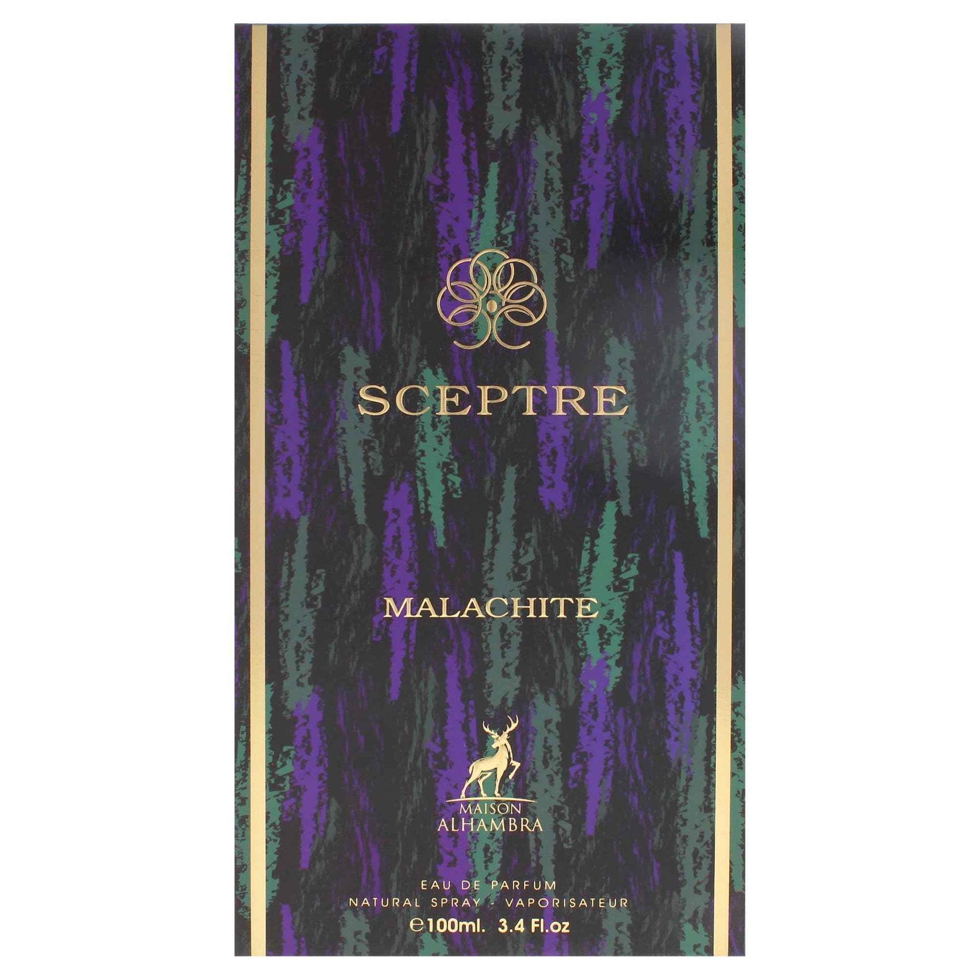 Maison Alhambra Sceptre Malachite for Unisex Eau de Parfum Spray, 3.4 Ounce / 100 ml