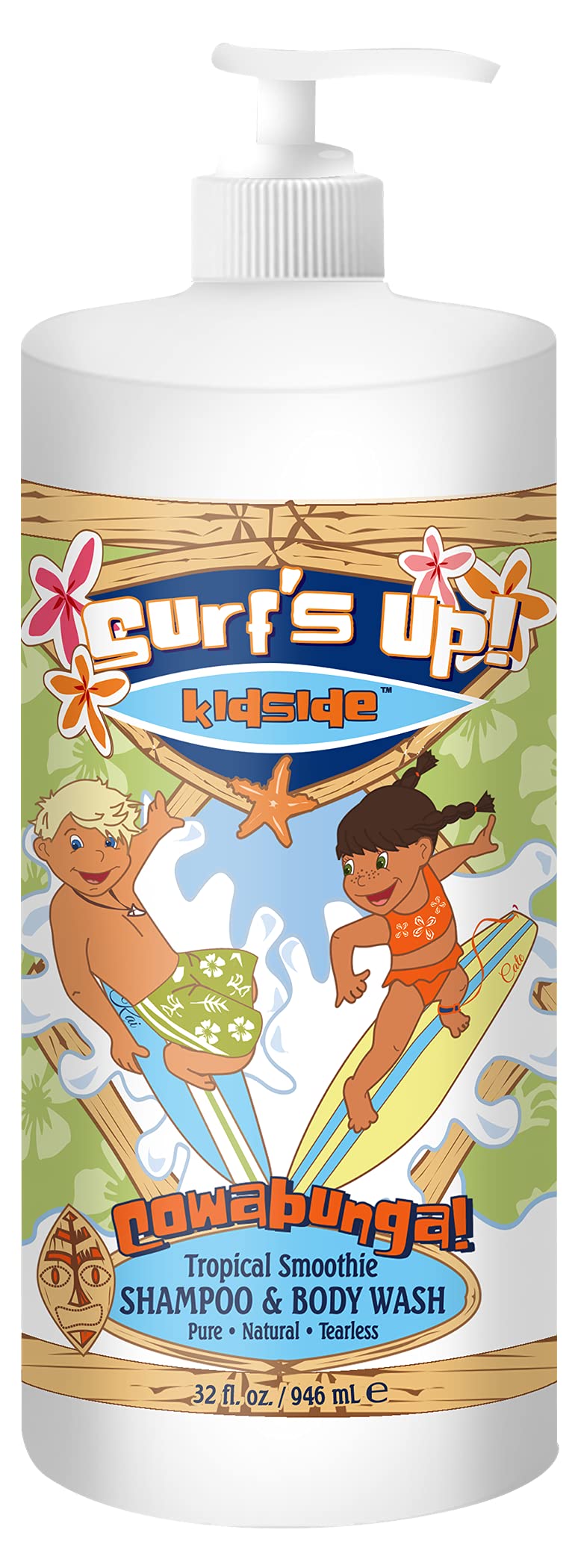 Surf's Up Kidside Tropical Smoothie Tearless Shampoo & Body Wash (Economy size 32 fl oz)