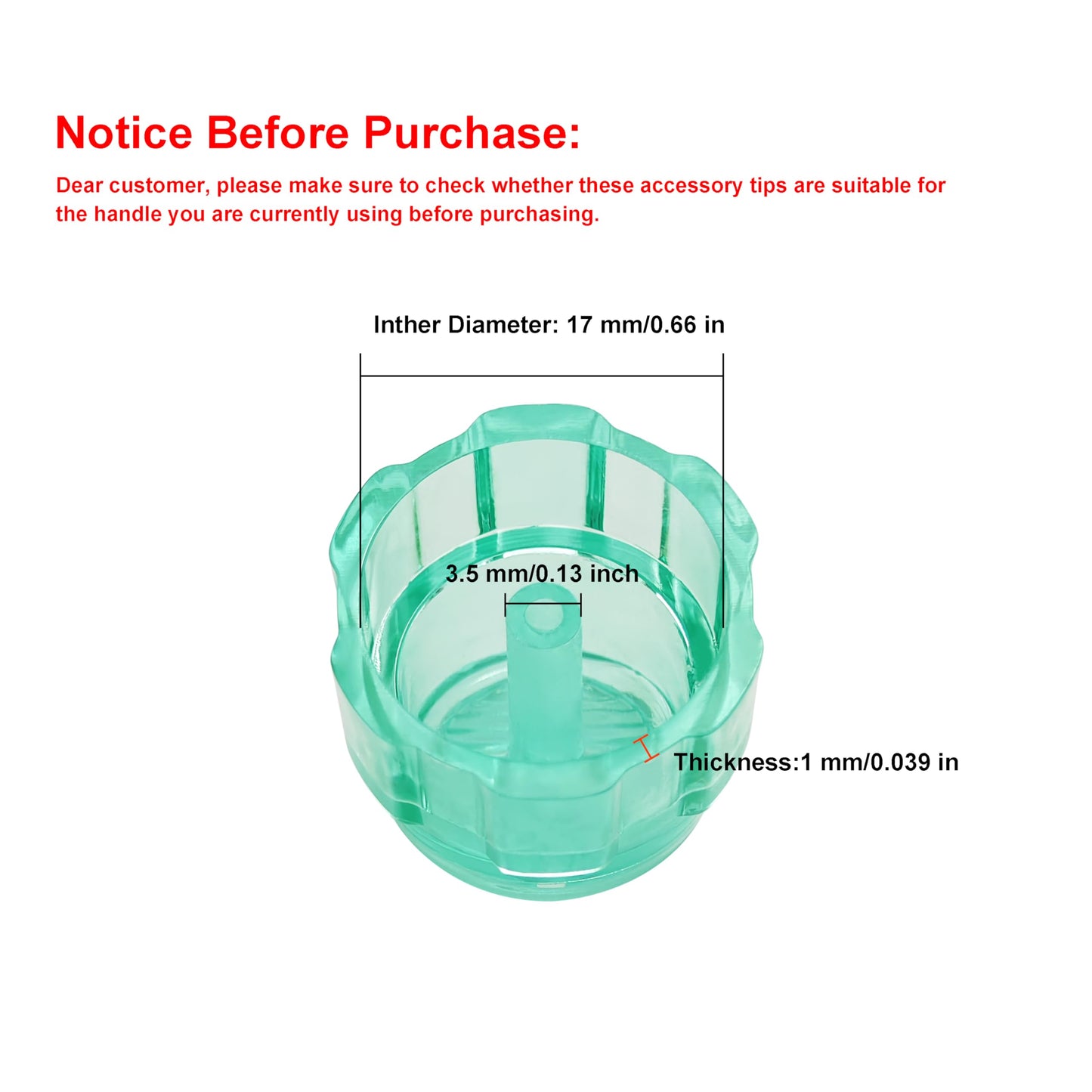 Elitzia 8pcs Professional Vortex Skincare Tip Set Multi-Shape Exfoliating Skin Cleaning Heads for Hydradermabrasion Machines (Cyan)